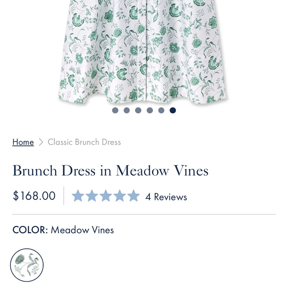 Lake Pajamas - Floral White Midi Dress - Picture 7 of 7